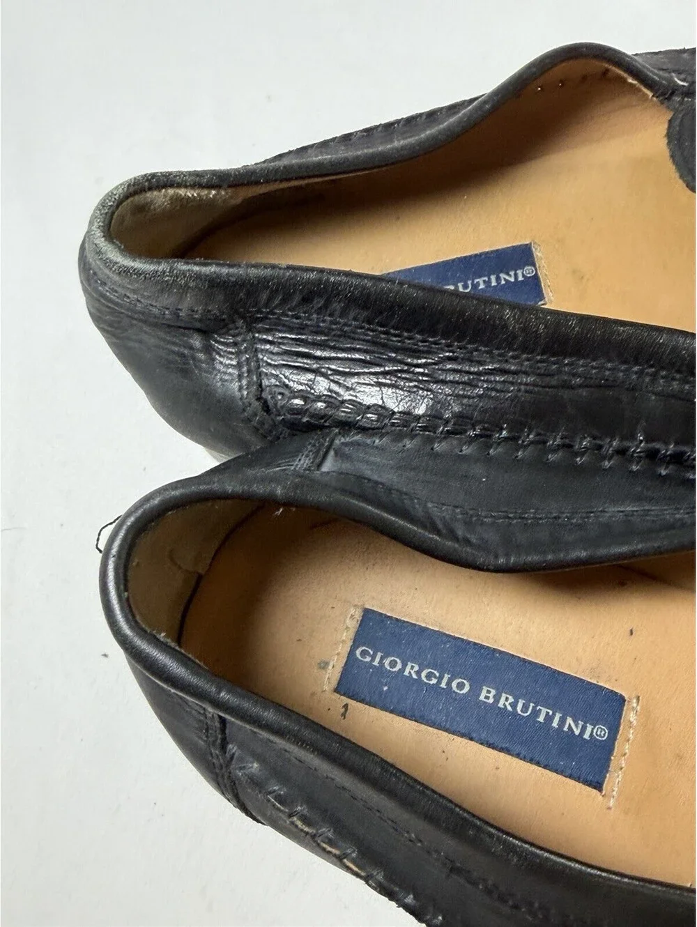 Giorgio Brutini Black Leather Bit Loafers Men's Dress Shoes Size 13